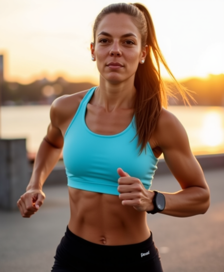 Victoria entrenando en casa con sus hijos